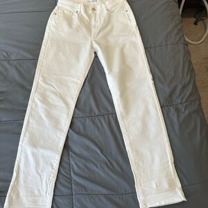 LOFT Off-White Straight-Leg Jeans